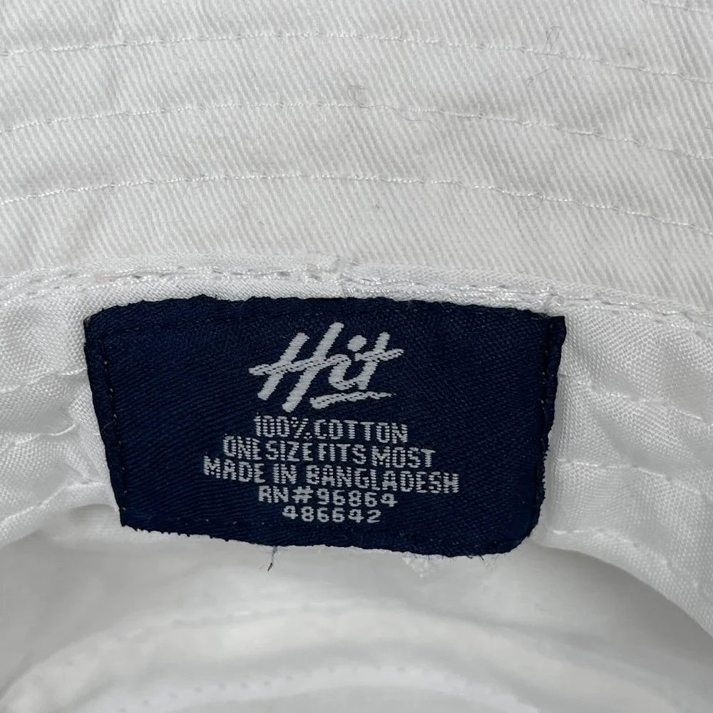 Hit Sprite Bucket Hat Unisex OS White Green Embroidered Logo Cotton Retro
